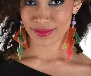 1980s Retro Lightning Bolt Earrings