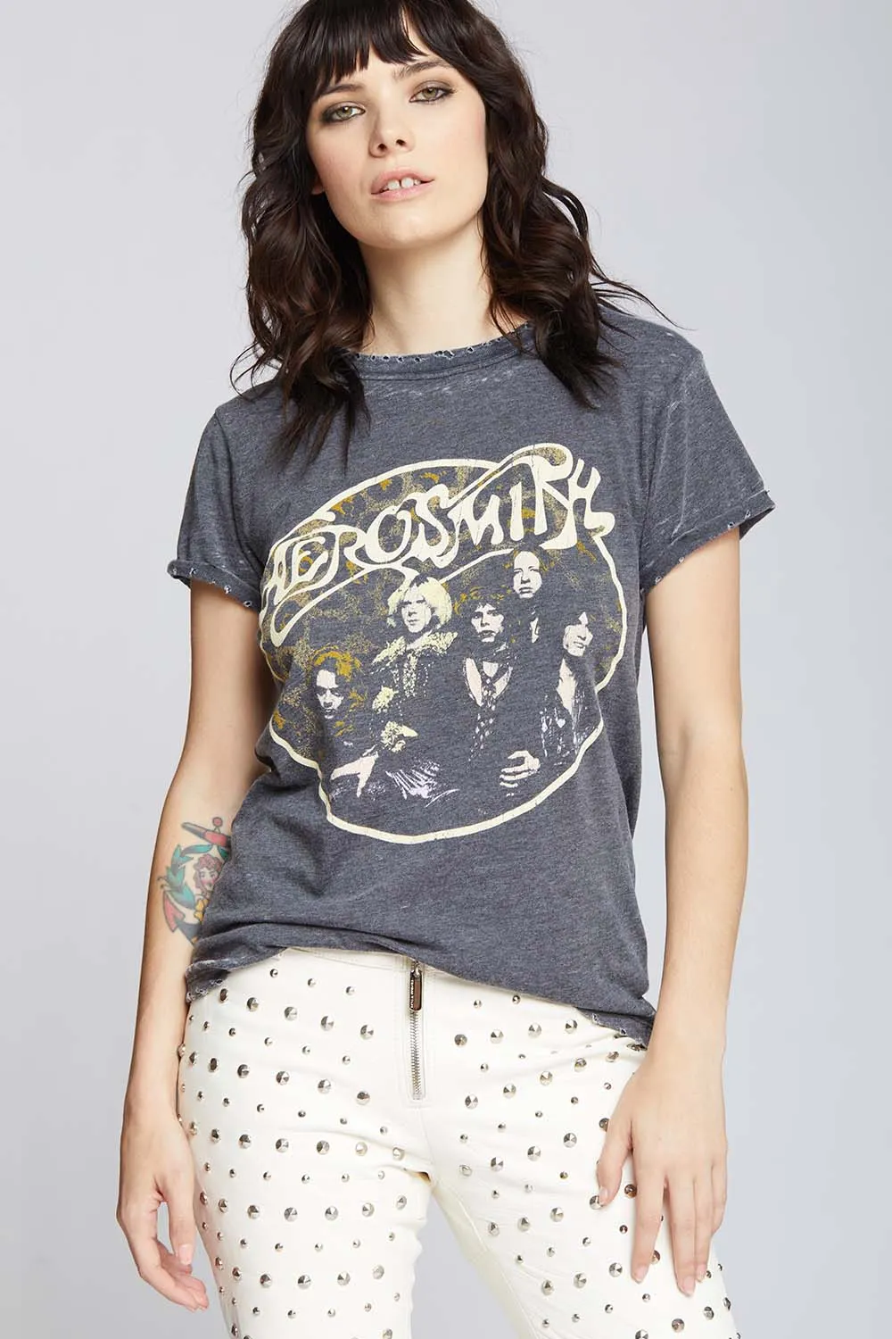 Aerosmith Back in the Saddle Tee in Black - Recycled Karma