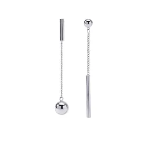 Asymmetry Glide Long Chain Earrings