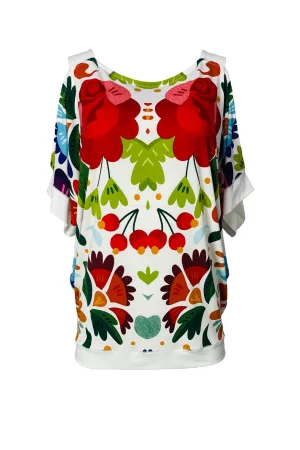 Banded short sleeve single layered tunic