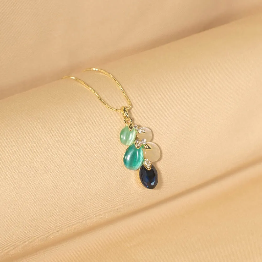 Blue Tide Pendant Set - Blue - Edgy Collection