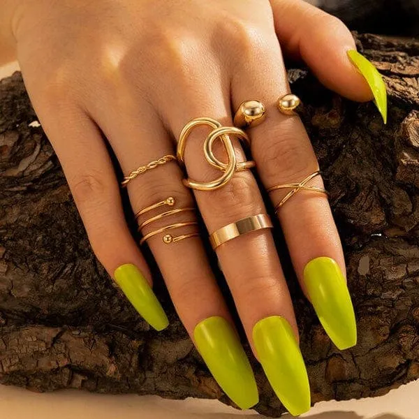 Bohemian Edgy Ring Sets