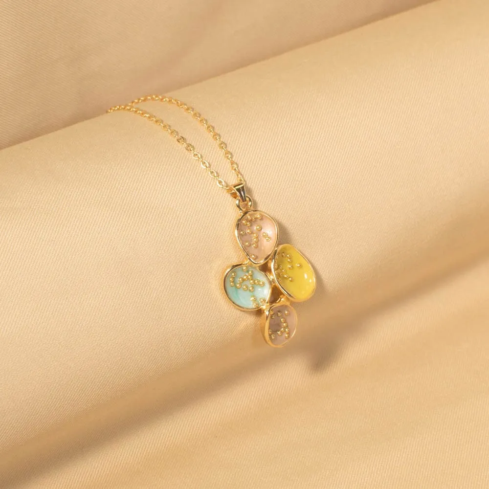 Bubbles Pendant Set - Aqua Yellow - Edgy Collection