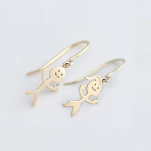 F*ck You Boy/Girl Earrings 14k gold