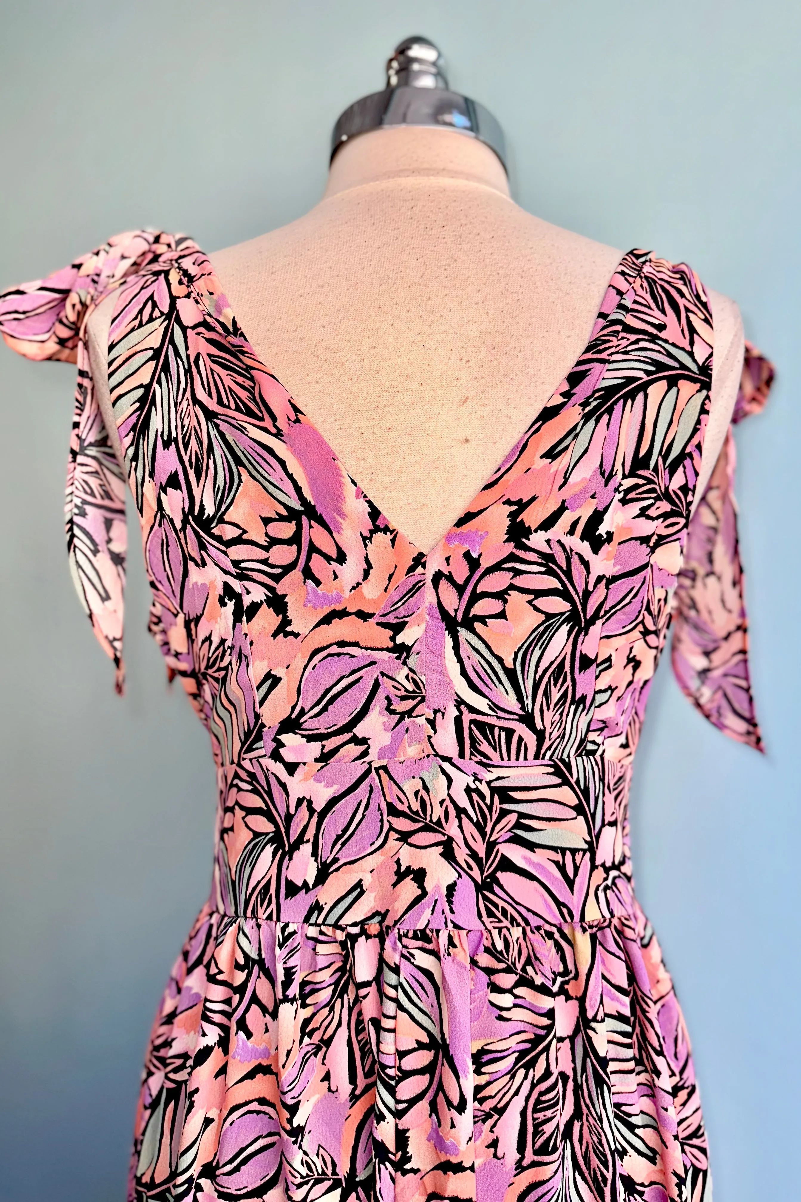 Final Sale Pink Jeanne Leaves Maxi Dress by Molly Bracken