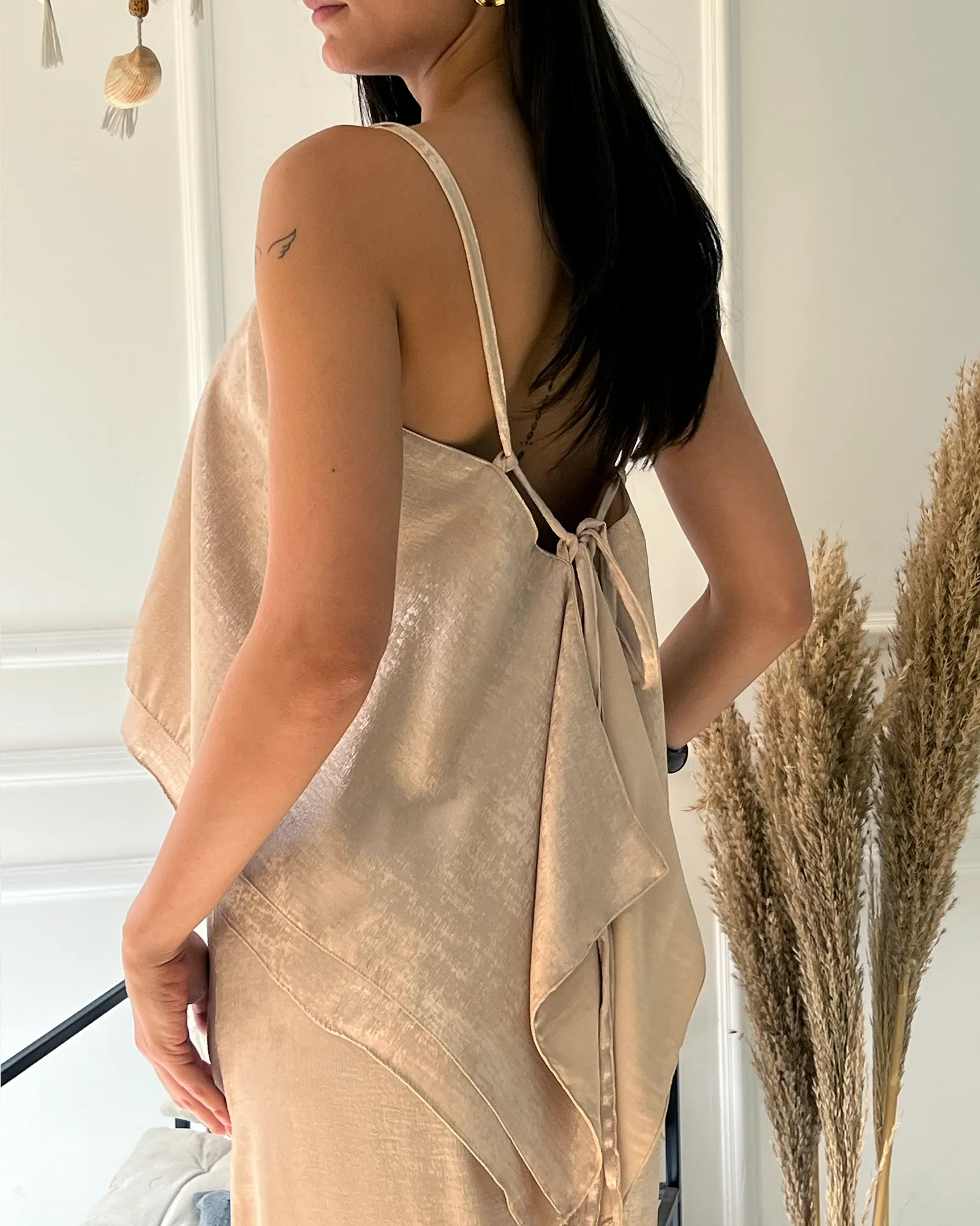 Gold Tie Flowy Top