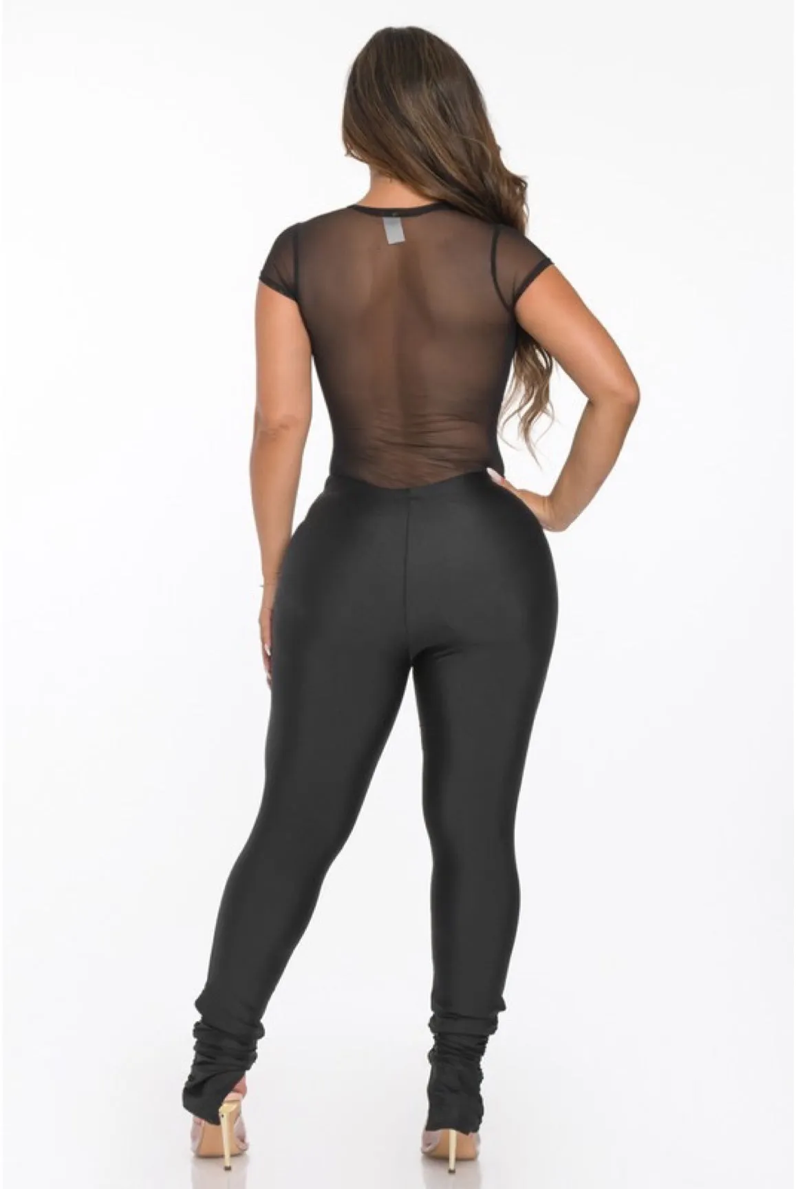 Kiara.....Short Sleeve Mesh Bodysuit
