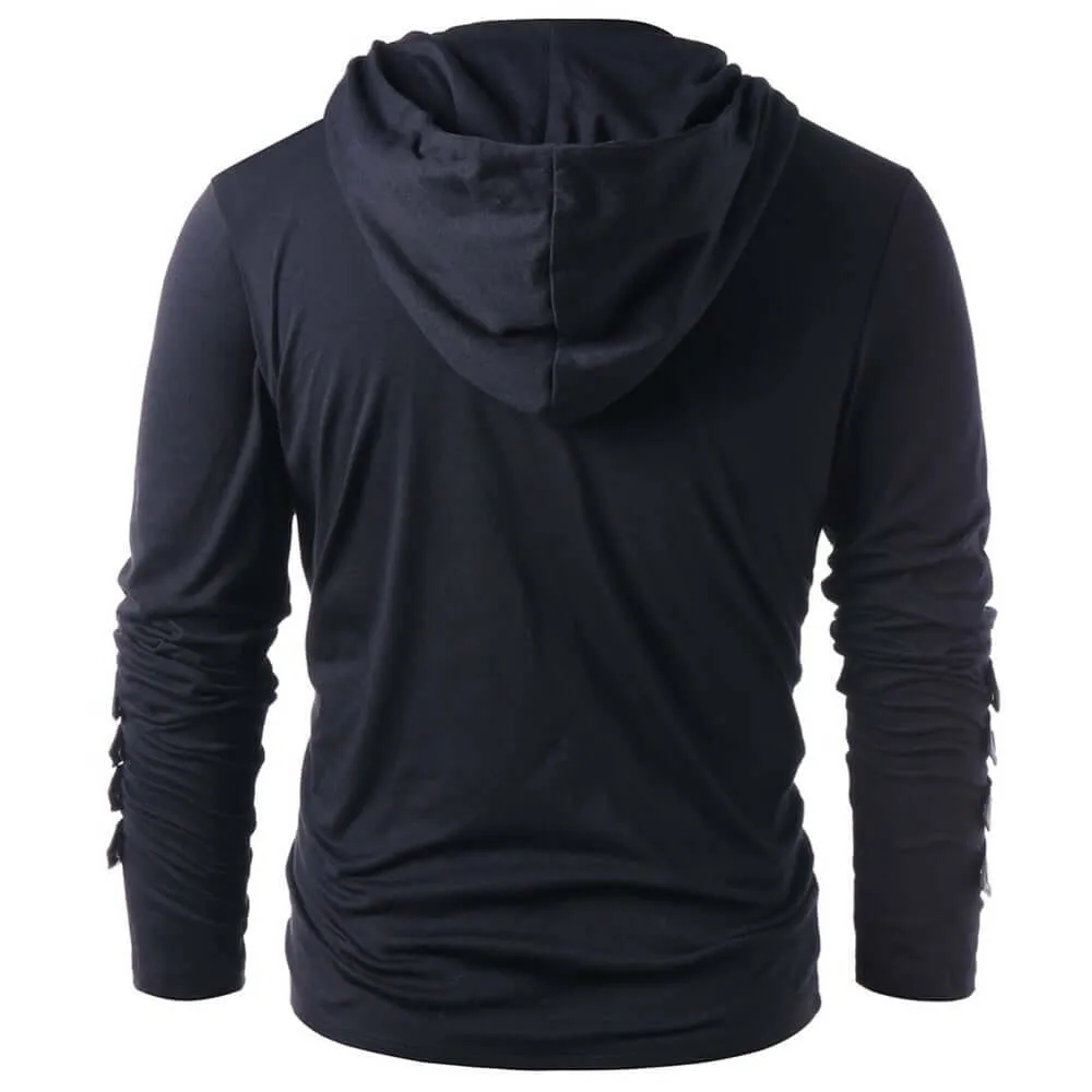 Men's Gothic Lace-Up Sweater: Edgy Style & Comfort