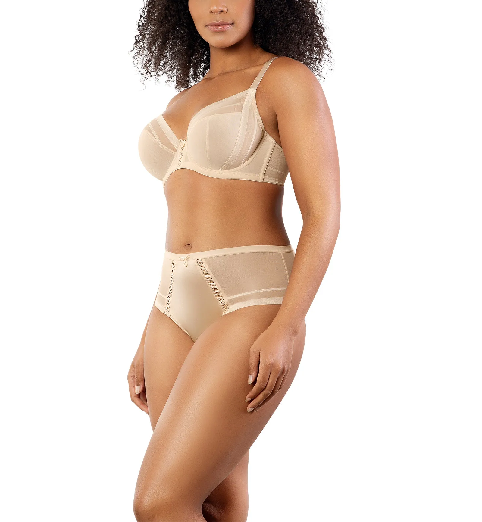 Parfait Shea Sheer Unlined Plunge Underwire Bra (P6062) - Bare