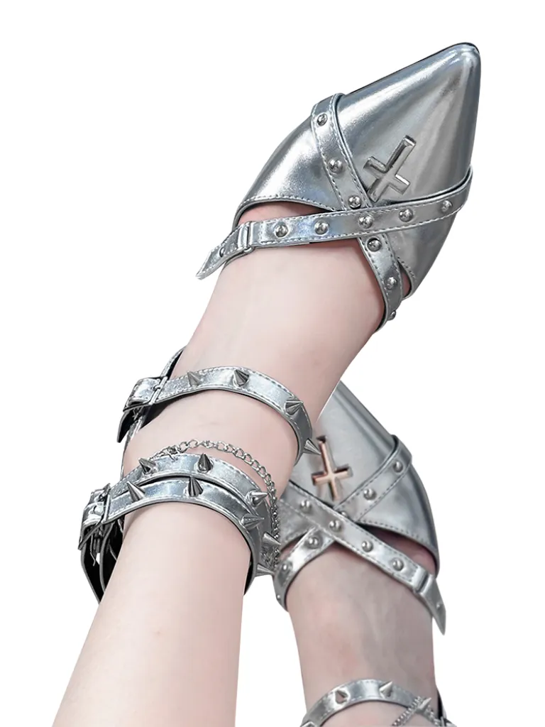 Punk High Toe Heels Gothic Pointed