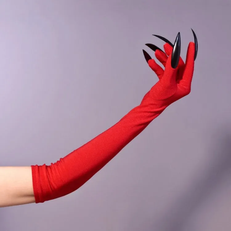 Red Steampunk Gothic Gloves