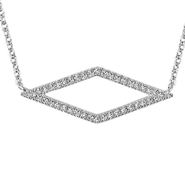 Silver Diamond Geometric Pendant