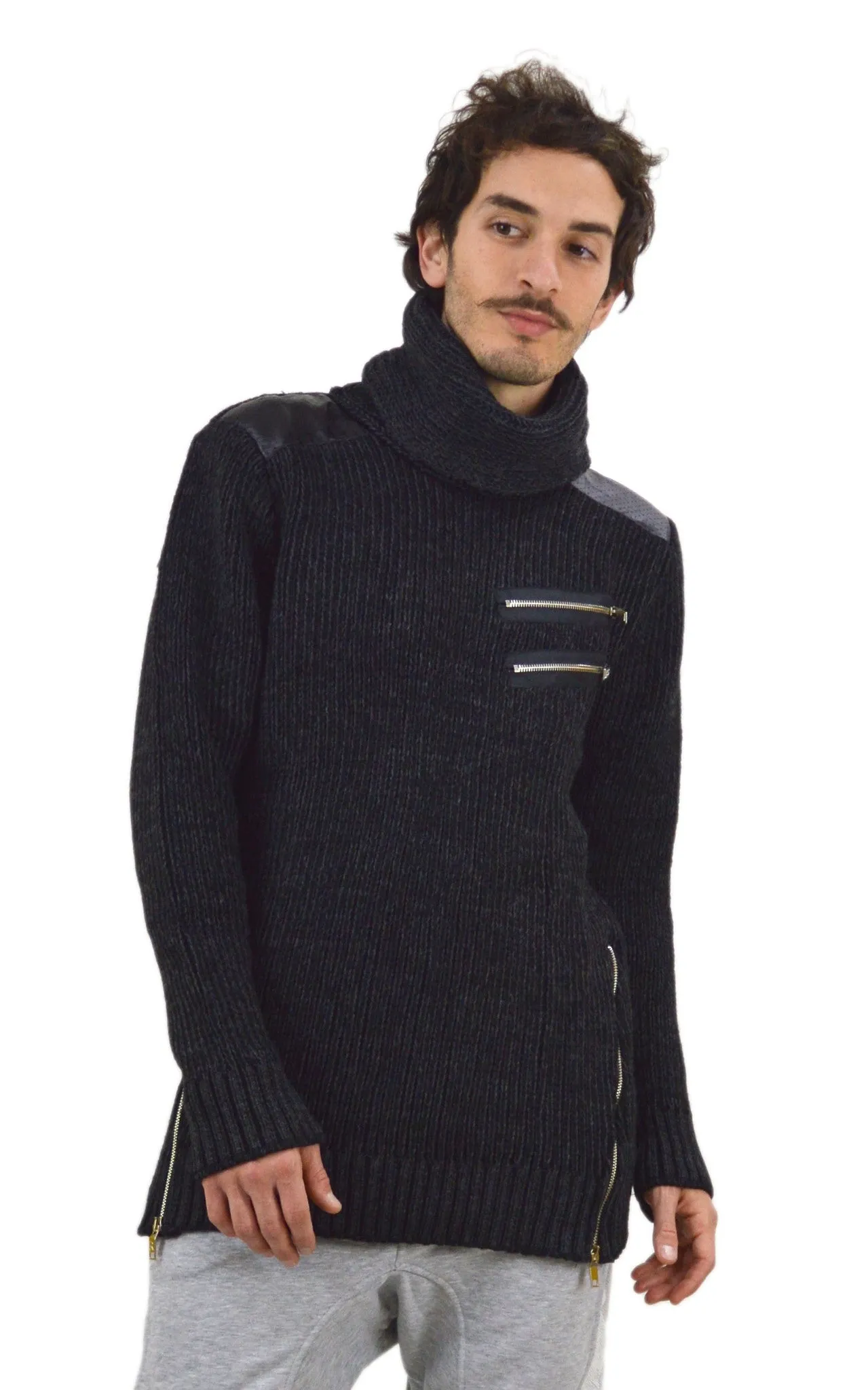 Zip Poloneck Jumper