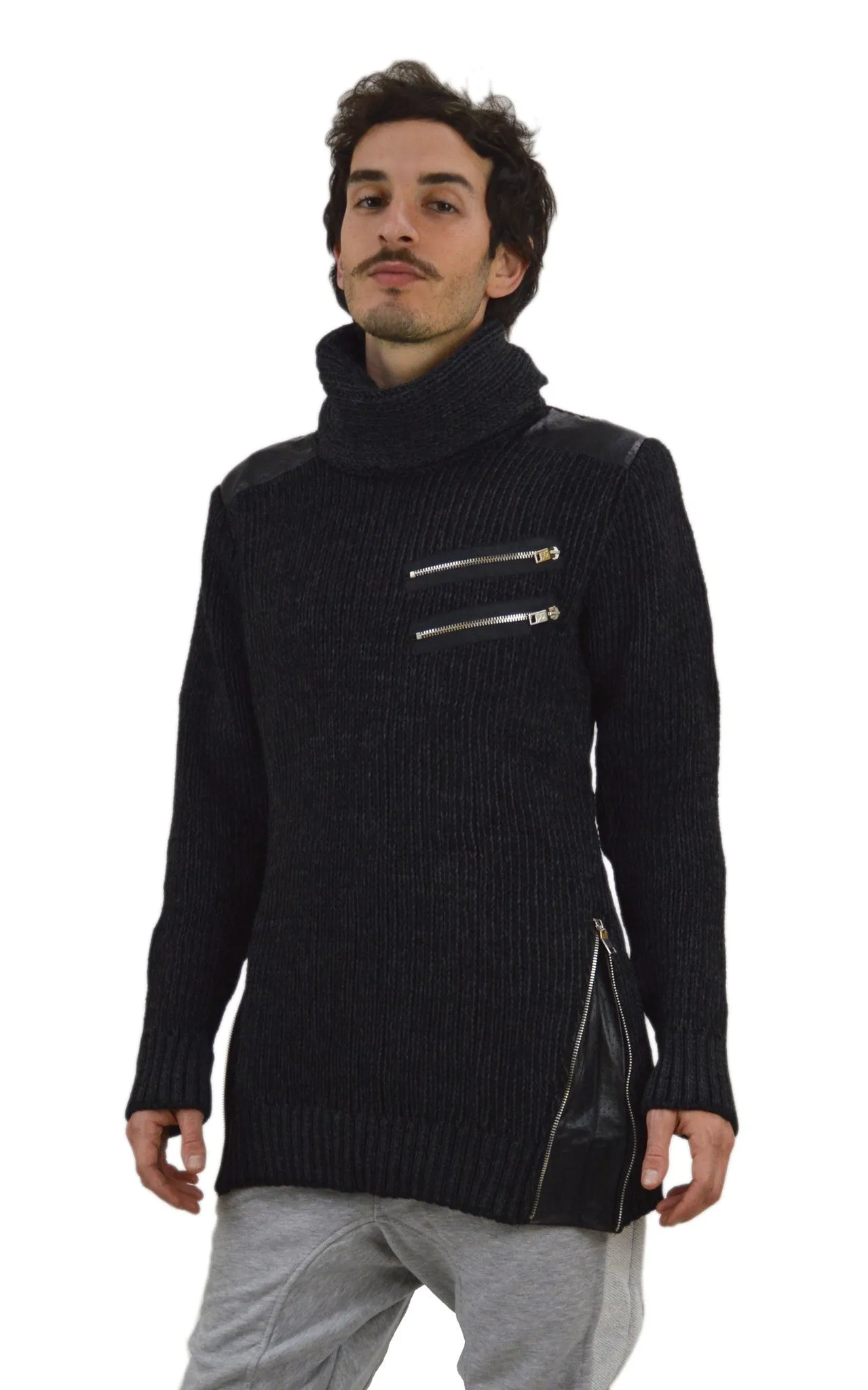 Zip Poloneck Jumper
