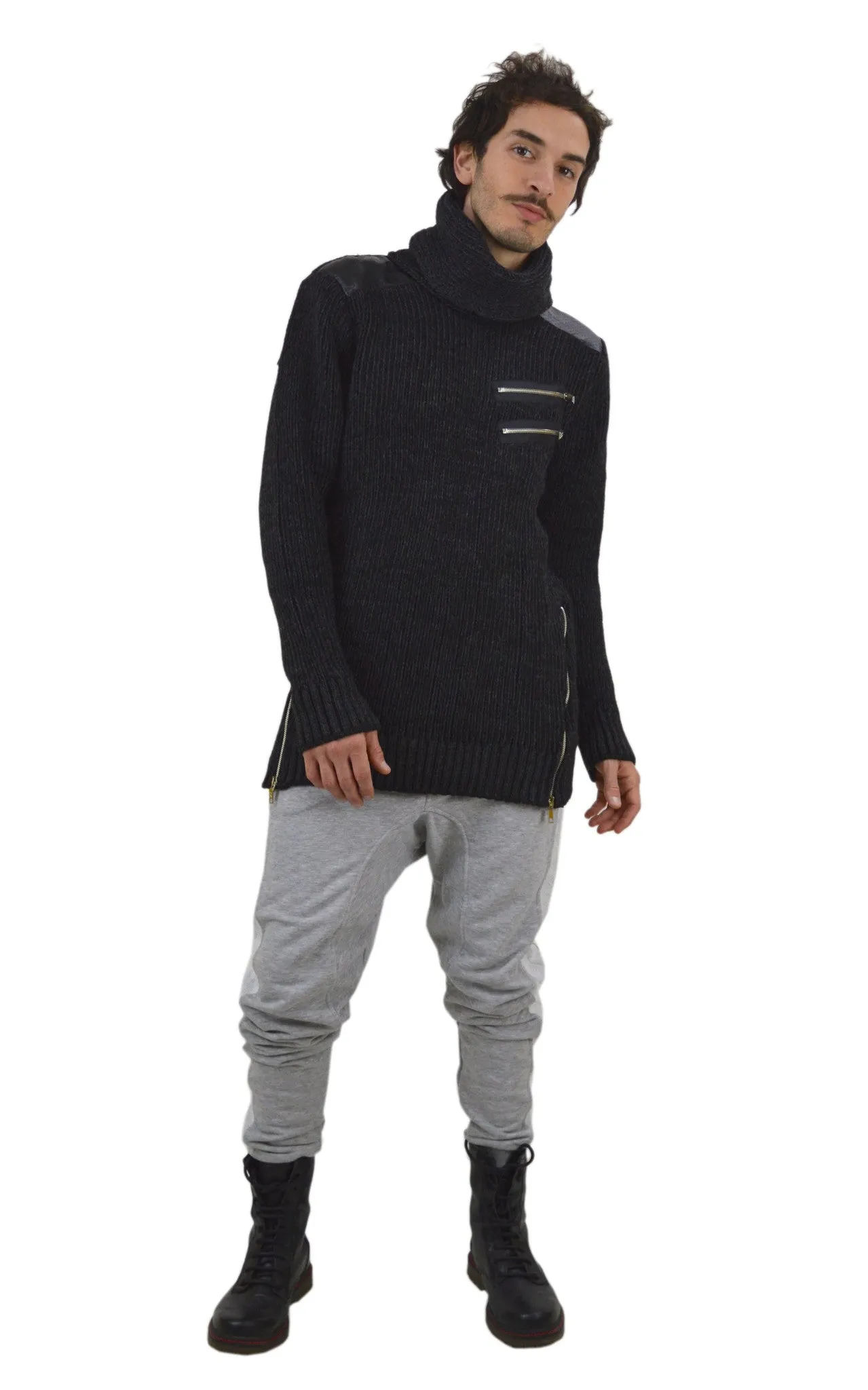 Zip Poloneck Jumper