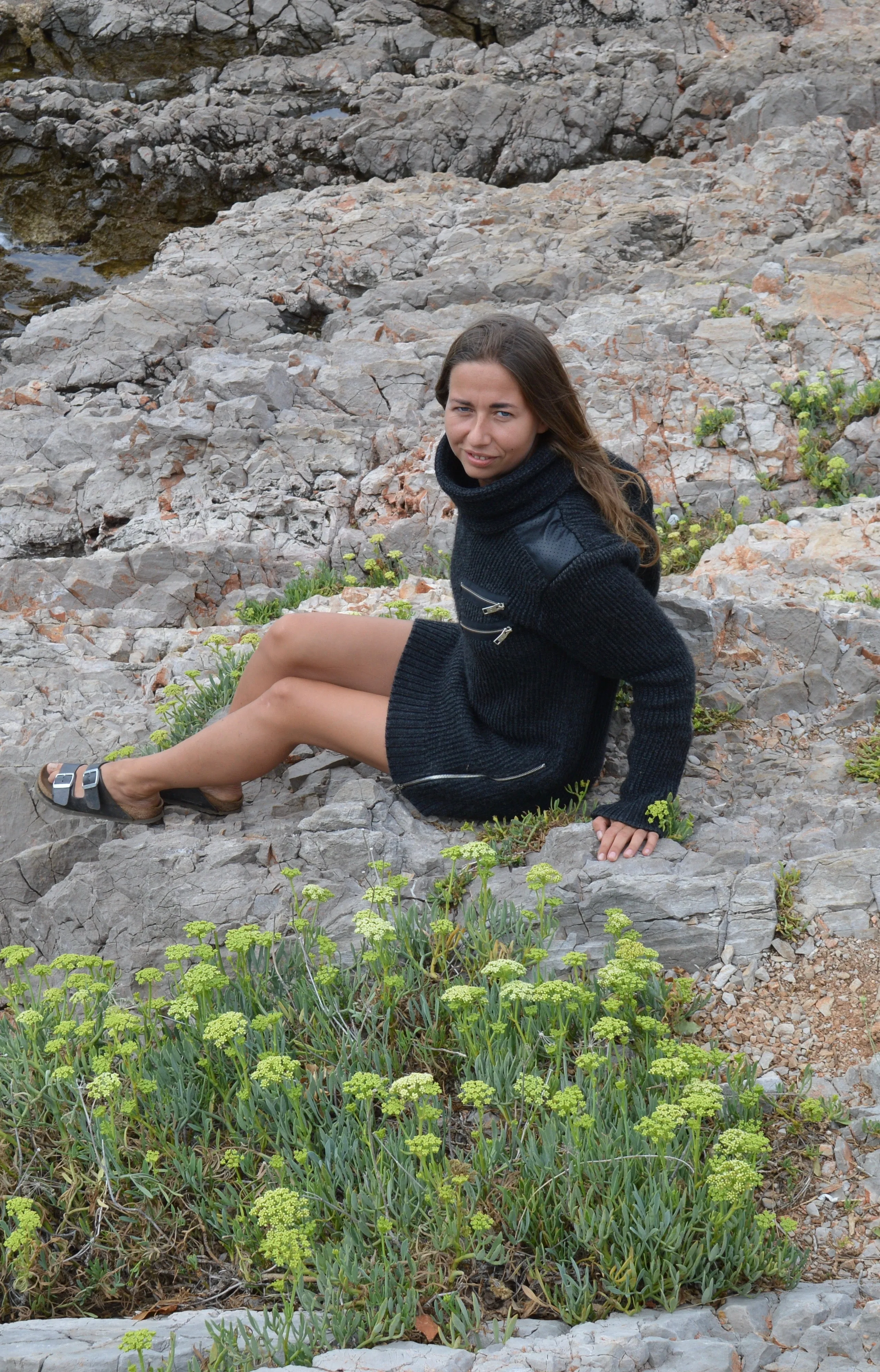 Zip Poloneck Jumper